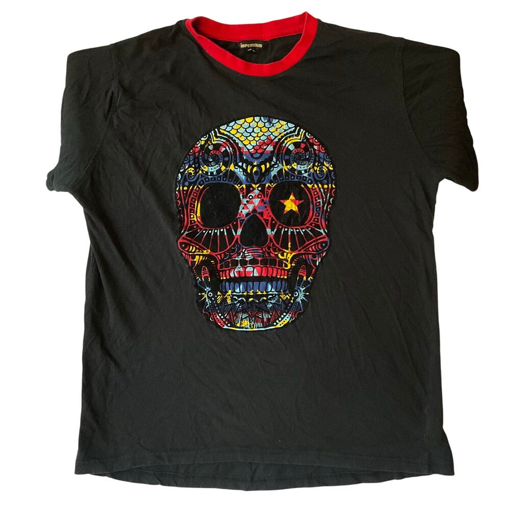 Imperious Women Short Sleeve Tshirt 2XL,Black,Día de los Muertos Day of the Dead